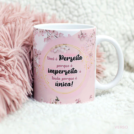 caneca letra floral 2